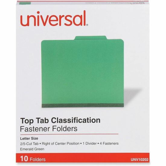 Universal 2/5 Tab Cut Letter Classification Folder 1
