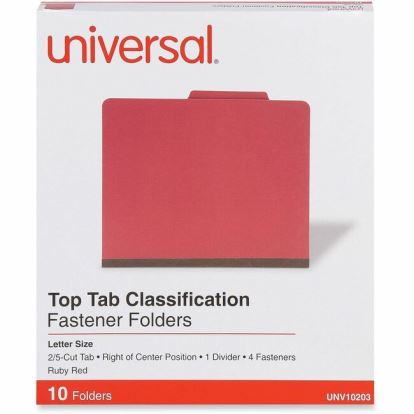 Universal 2/5 Tab Cut Letter Classification Folder 1