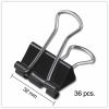 Universal Binder Clip Zip-Seal Bag Value Pack, Medium, Black/Silver, 36/Pack 4