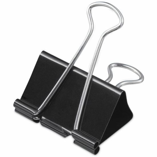Universal Binder Clip Zip-Seal Bag Value Pack, Large, Black/Silver, 36/Pack 1