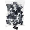 Universal Binder Clip Zip-Seal Bag Value Pack, Large, Black/Silver, 36/Pack 2