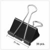 Universal Binder Clip Zip-Seal Bag Value Pack, Large, Black/Silver, 36/Pack 4