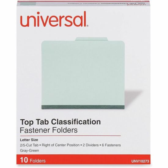 Universal 2/5 Tab Cut Letter Classification Folder 1
