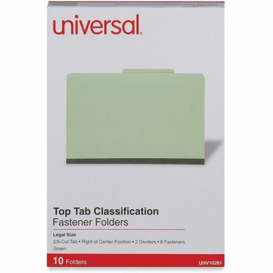 Universal 2/5 Tab Cut Legal Classification Folder 1