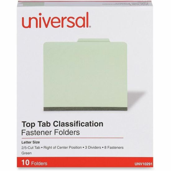 Universal 2/5 Tab Cut Letter Classification Folder 1