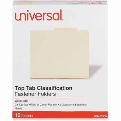 Universal 2/5 Tab Cut Letter Classification Folder 1