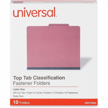 Universal 2/5 Tab Cut Letter Classification Folder 1