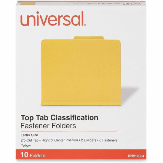 Universal 2/5 Tab Cut Letter Classification Folder 1