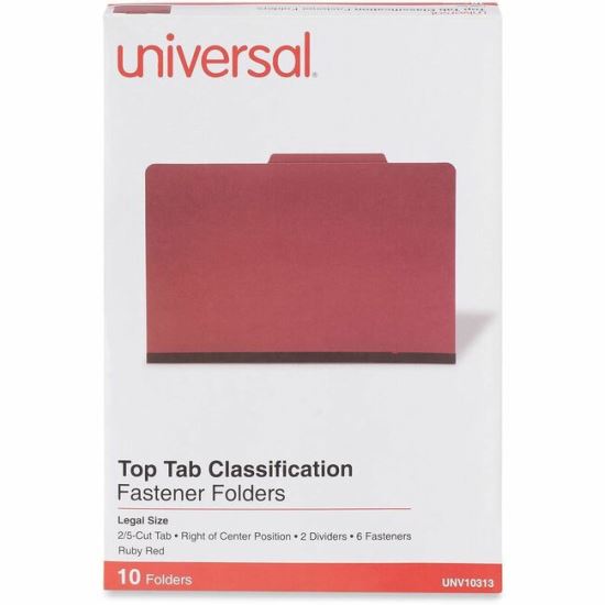 Universal 2/5 Tab Cut Legal Classification Folder 1