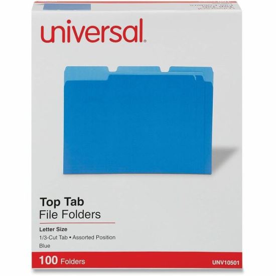 Universal 1/3 Tab Cut Letter Top Tab File Folder 1