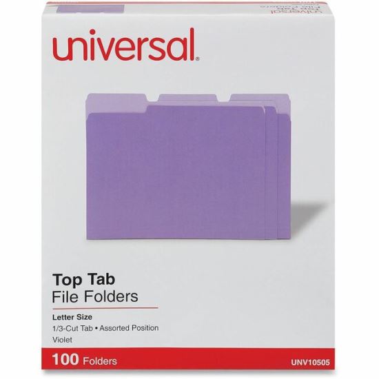 Universal 1/3 Tab Cut Letter Top Tab File Folder 1