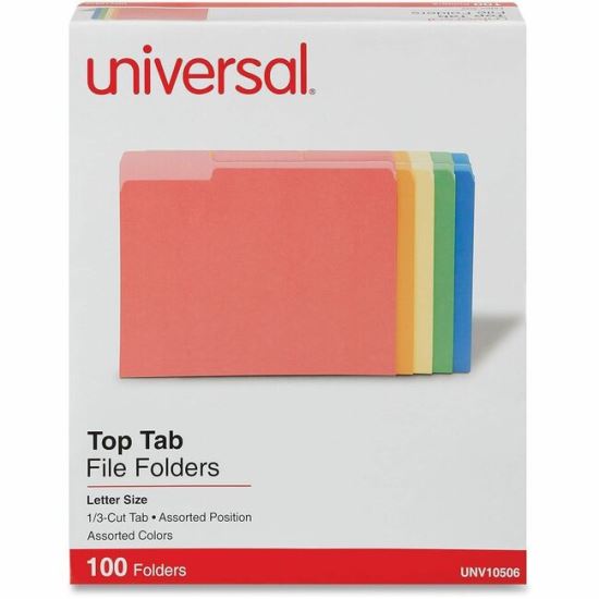 Universal 1/3 Tab Cut Letter Top Tab File Folder 1