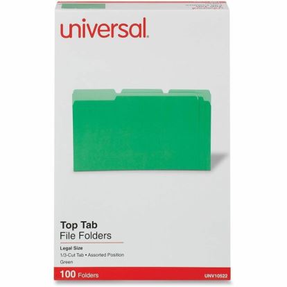 Universal 1/3 Tab Cut Legal Top Tab File Folder 1