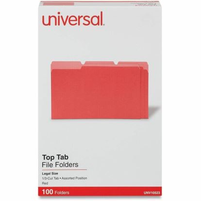 Universal 1/3 Tab Cut Legal Top Tab File Folder 1