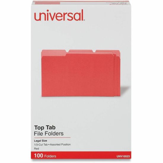 Universal 1/3 Tab Cut Legal Top Tab File Folder 1