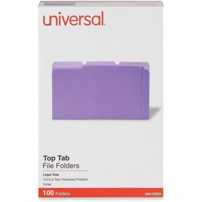 Universal 1/3 Tab Cut Legal Top Tab File Folder 1