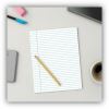 Universal Glue Top Pads, Wide/Legal Rule, 50 White 8.5 x 11 Sheets, Dozen 7