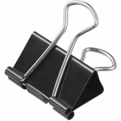 Universal Binder Clips with Storage Tub, Mini, Black/Silver, 60/Pack 1