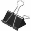 Universal Binder Clips with Storage Tub, Large, Black/Silver, 12/Pack 1