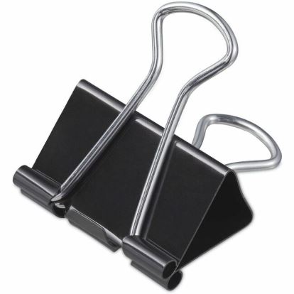 Universal Binder Clips with Storage Tub, Medium, Black/Silver, 24/Pack 1