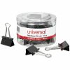 Universal Binder Clips with Storage Tub, Medium, Black/Silver, 24/Pack 2