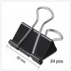 Universal Binder Clips with Storage Tub, Medium, Black/Silver, 24/Pack 5