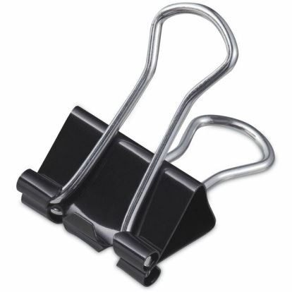 Universal Binder Clips with Storage Tub, Small, Black/Silver, 40/Pack 1