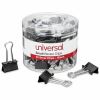 Universal Binder Clips with Storage Tub, Small, Black/Silver, 40/Pack 2