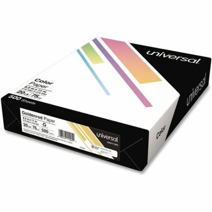Universal Deluxe Colored Paper, 20 lb Bond Weight, 8.5 x 11, Goldenrod, 500/Ream 1