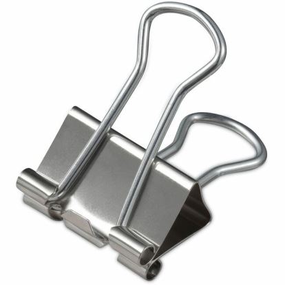 Universal Binder Clips with Storage Tub, Small, Silver, 40/Pack 1