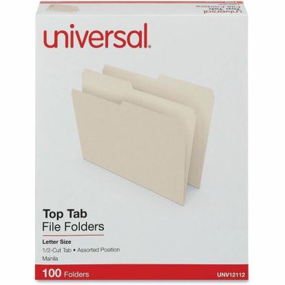 Universal 1/2 Tab Cut Letter Top Tab File Folder 1