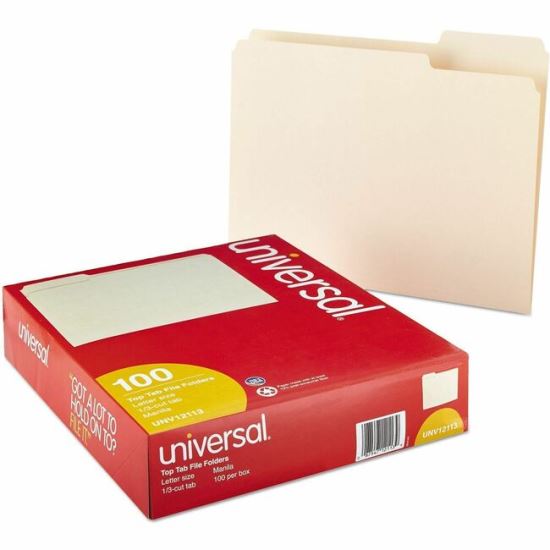 Universal 1/3 Tab Cut Letter Top Tab File Folder 1
