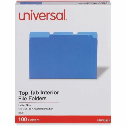 Universal 1/3 Tab Cut Letter Top Tab File Folder 1