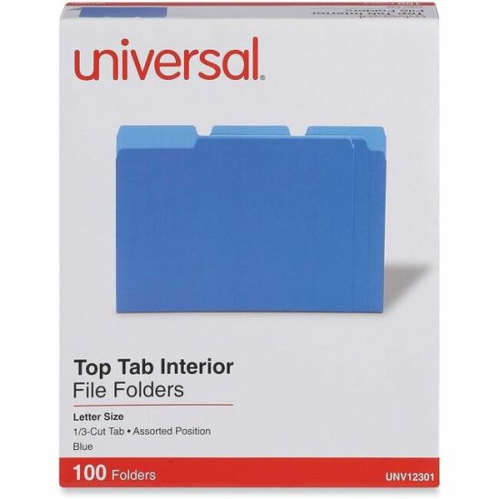 Universal 1/3 Tab Cut Letter Top Tab File Folder 1