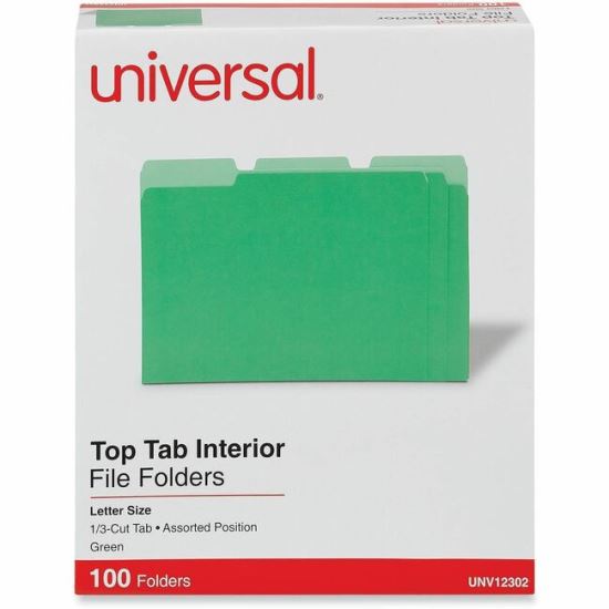 Universal 1/3 Tab Cut Letter Top Tab File Folder 1