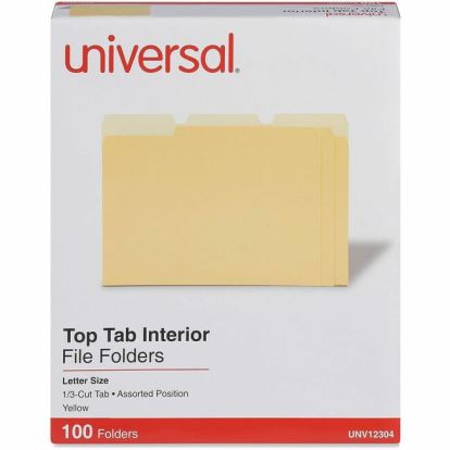 Universal 1/3 Tab Cut Letter Top Tab File Folder 1
