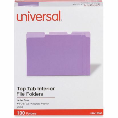 Universal 1/3 Tab Cut Letter Top Tab File Folder 1