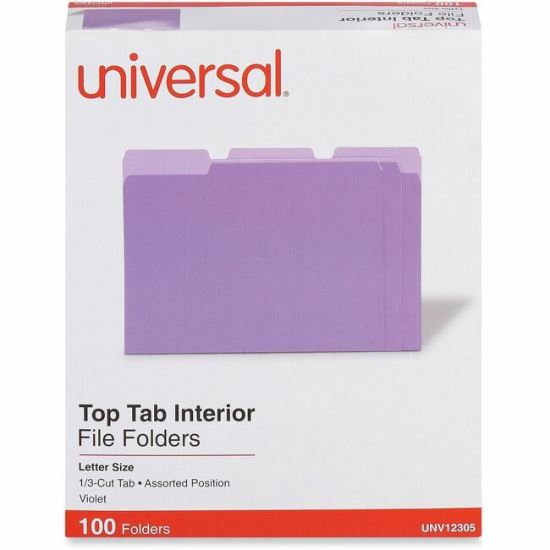 Universal 1/3 Tab Cut Letter Top Tab File Folder 1