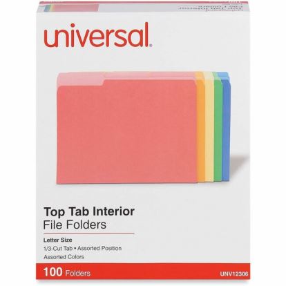 Universal 1/3 Tab Cut Letter Top Tab File Folder 1