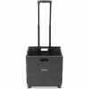 Universal Collapsible Mobile Storage Crate, Plastic, 18.25 x 15 x 18.25 to 39.37, Black 3