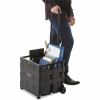 Universal Collapsible Mobile Storage Crate, Plastic, 18.25 x 15 x 18.25 to 39.37, Black 7