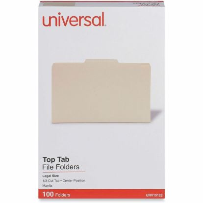 Universal 1/3 Tab Cut Legal Top Tab File Folder 1
