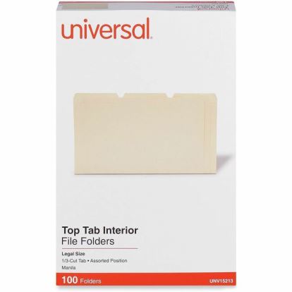 Universal 1/3 Tab Cut Legal Top Tab File Folder 1