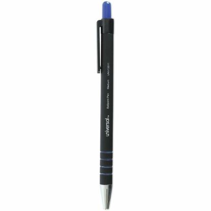 Universal Ballpoint Pen, Retractable, Medium 1 mm, Blue Ink, Blue Barrel, Dozen 1
