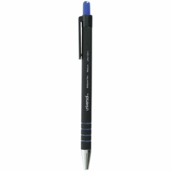 Universal Ballpoint Pen, Retractable, Medium 1 mm, Blue Ink, Blue Barrel, Dozen 1