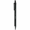 Universal Ballpoint Pen, Retractable, Fine 0.7 mm, Black Ink, Black Barrel, Dozen 1