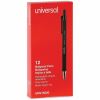 Universal Ballpoint Pen, Retractable, Fine 0.7 mm, Black Ink, Black Barrel, Dozen 2