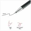 Universal Ballpoint Pen, Retractable, Fine 0.7 mm, Black Ink, Black Barrel, Dozen 7
