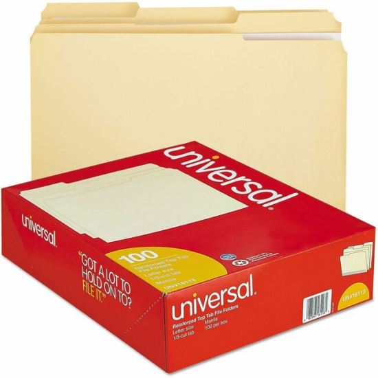 Universal 1/3 Tab Cut Letter Top Tab File Folder 1