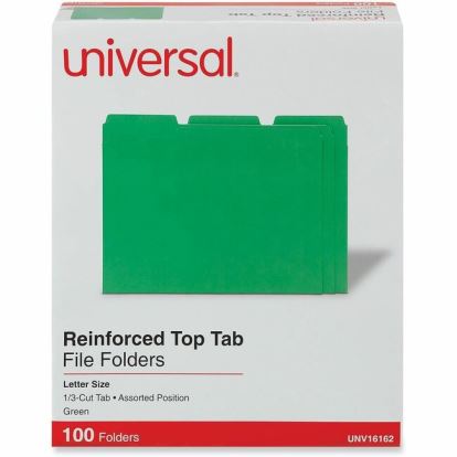 Universal 1/3 Tab Cut Letter Top Tab File Folder 1